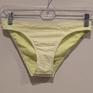Roxy Yellow Green Textured Bikini Bottoms Size Small NWOT